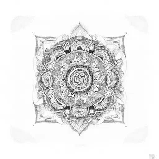 An Intricate Mandala Design Incorporating Elements Of Italian And Greek Languages