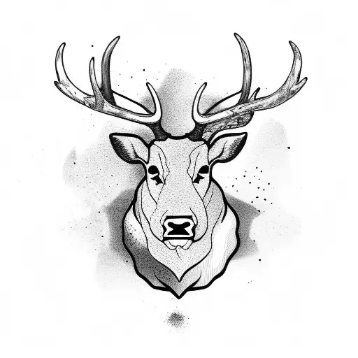 A Bull With Deer Horns