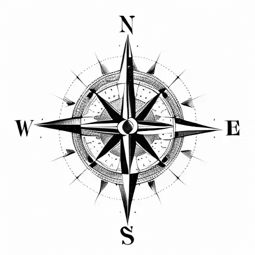 Compass With Eagle Holding It