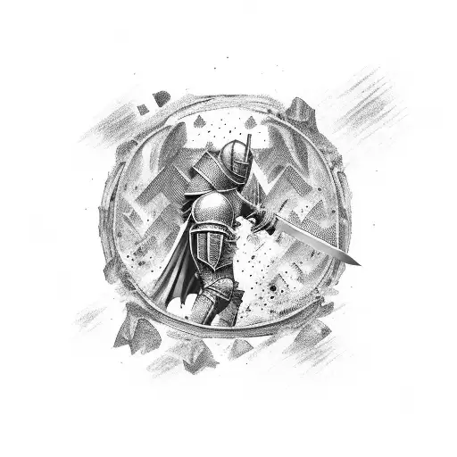 Knight Who Rams A Sword Into The Ground And Shatters The Earth