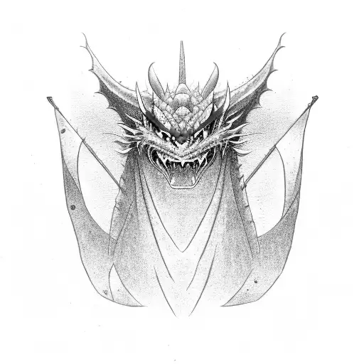 Japan Ninja Grill With Masc With A Red Dragon