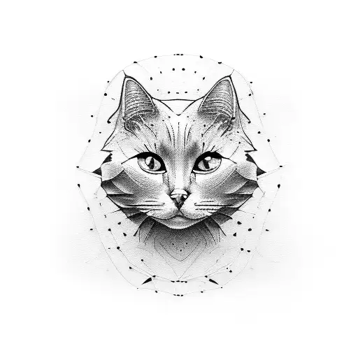 Very Simple Face Of Cat
