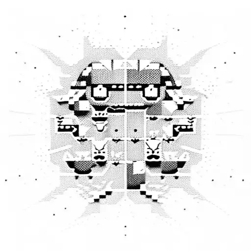 A Dotwork Pattern Inspired By The Space Invaders Game