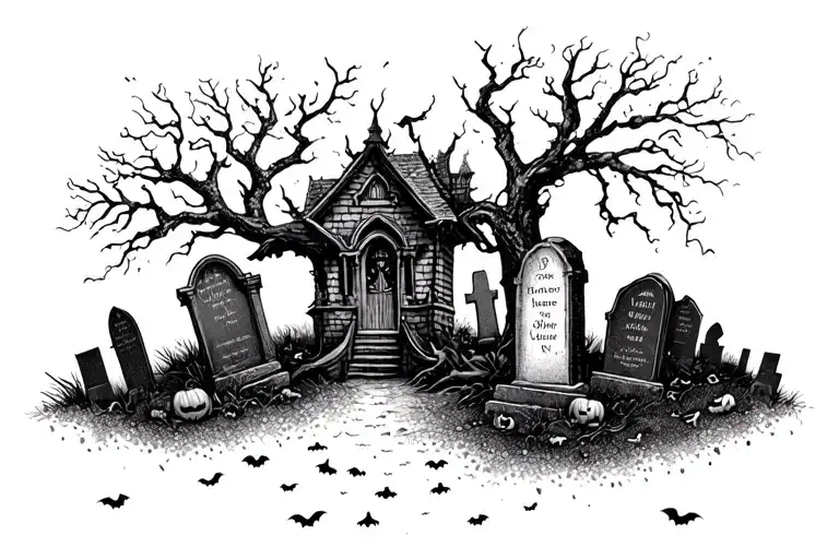 Halloween Tree Grave Yard