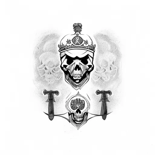Coat Of Arms Of Russia With Skull And Crossbones
