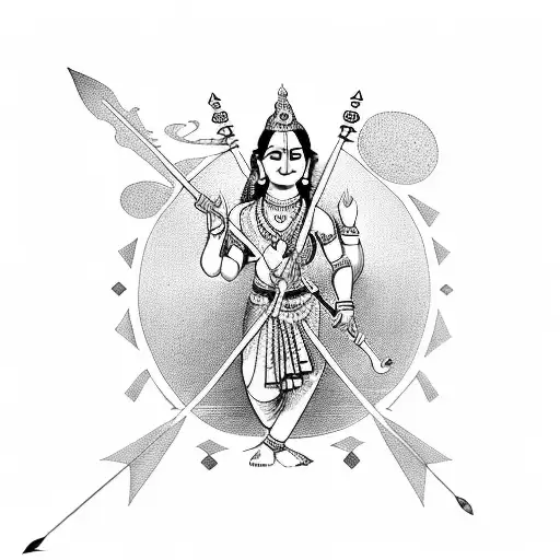 Krishna As A Arrow