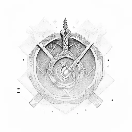 Gut's Sword With The Words Stoic And Rumination On It