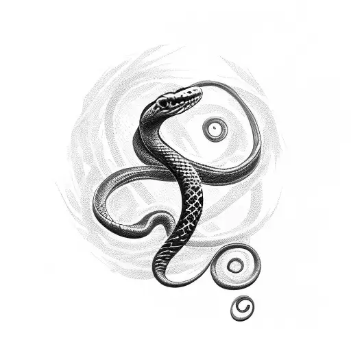 Snake Wrapped Around Treble Clef