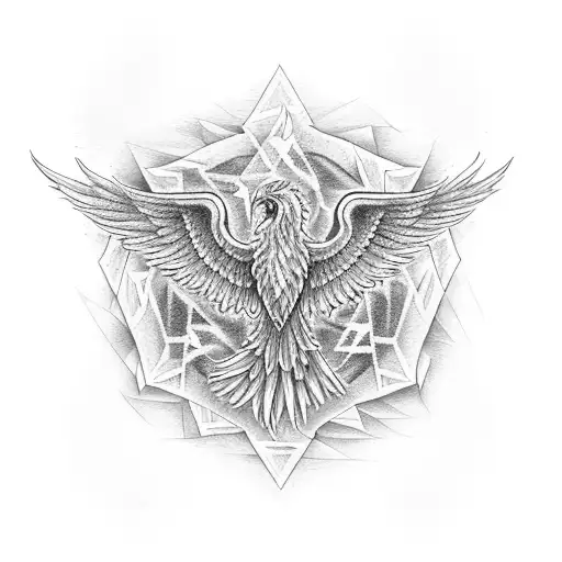 A Dollar Bill Transforming Into A Phoenix