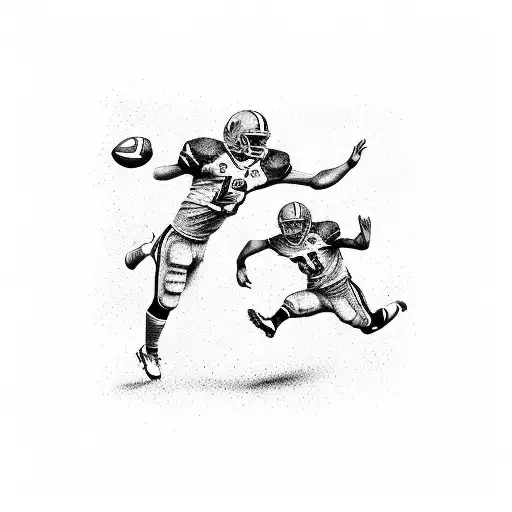 Two Men Playing In Football