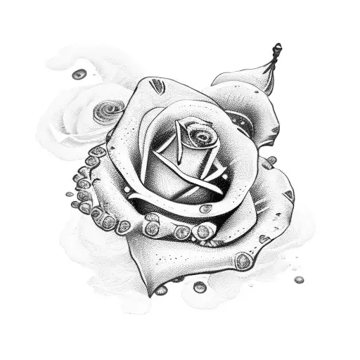 Pirate Pistol Wrapped In A Rose