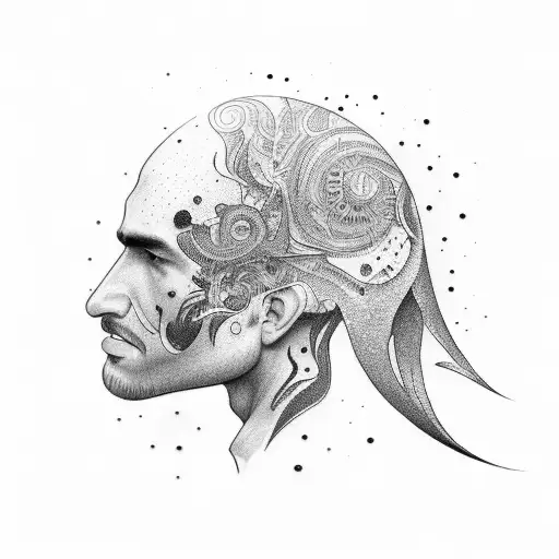 A Man Seeing His Reflection In The Water