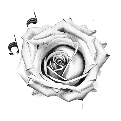 Rose With Music Notes
