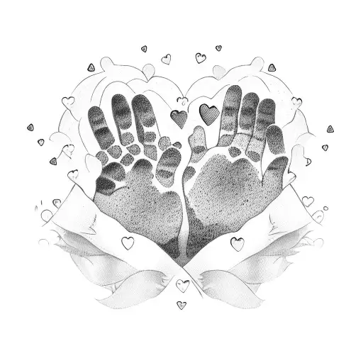 Dog Paws With Love Hearts