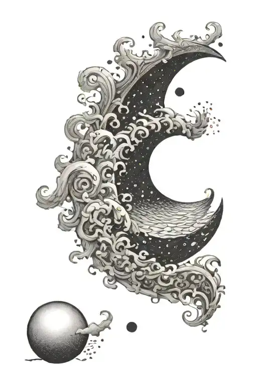 Sun Moon Wave Vertical