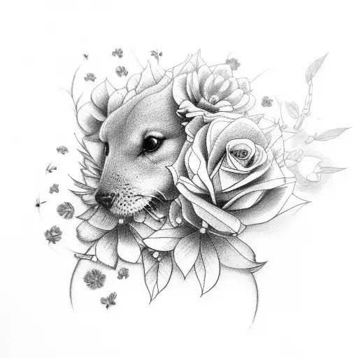 Flowers And Plants With An Animal Of Commitment Included