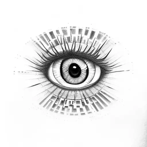 Women Eye With Rosary