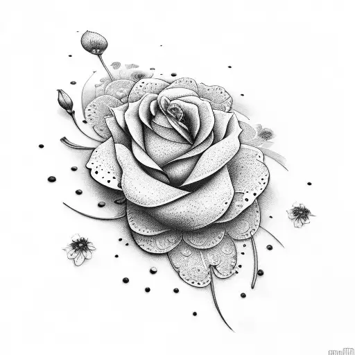 Flower With Different Images In Each Petal