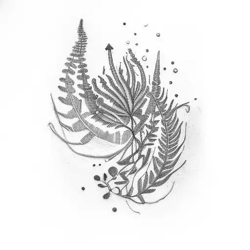 Bracelet Around The Arm In The Form Of A Fern