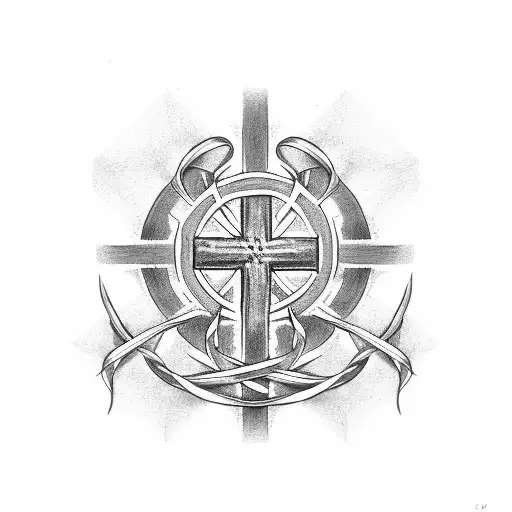 Christian Cross With Cancer Ribbon Over It That Says Grandpa Jackson