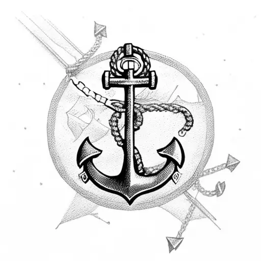 Anchor With A Chain And A Cross