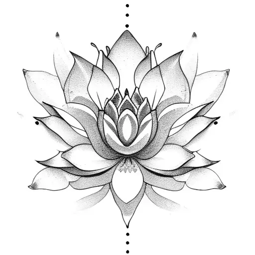 Simple Feminine Lotus Flower