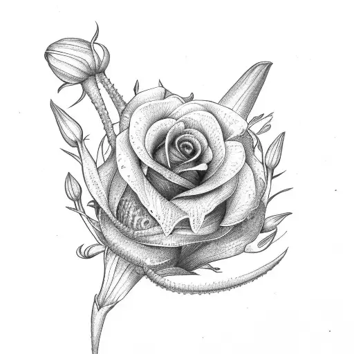 Rose Lily Of The Valley Thistle Sage Bouquet