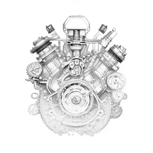 An Intricate Black And Grey Dirt Bike Engine With Gears And Pistons