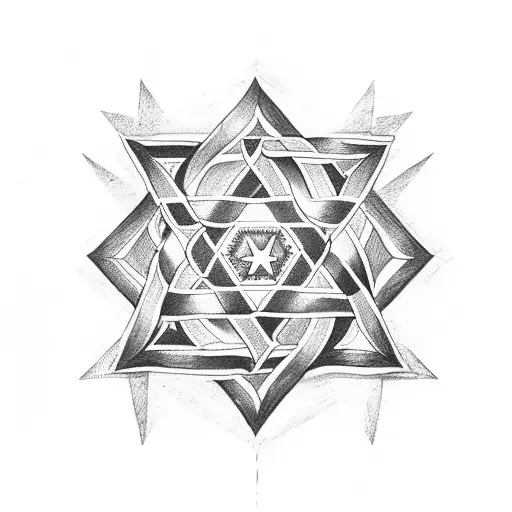 Star Of David With Pride Flag And A Map Of Israel