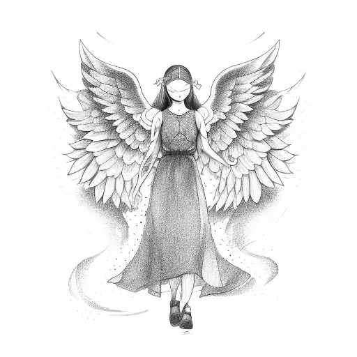 Cute Girl With Angel Wings