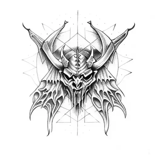 Satanic Black Metal Band Logo