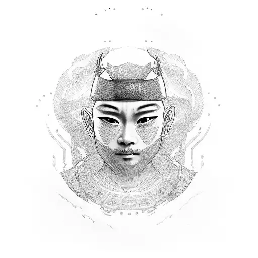 Creating A Portrait Of Yahiko With Intricate Dotwork Detailing