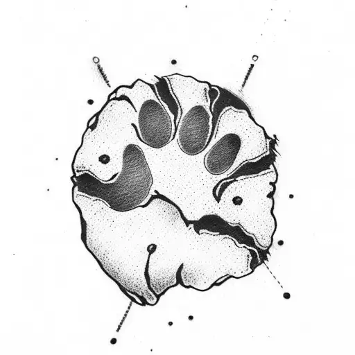 Tiny Dog Paw Print