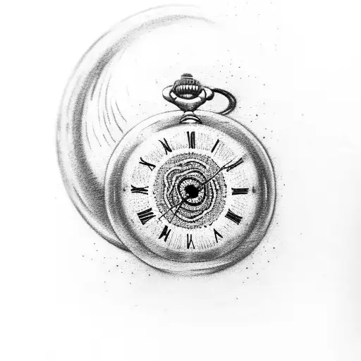 Pocket Watch Being Warped By A Black Hole