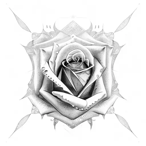 Sniper Scope Focus Lines In A Rose