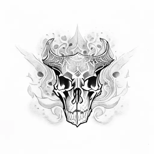 Animal Skull With Flame