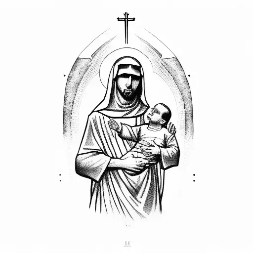 Saint Mary Holding Baby Jusus