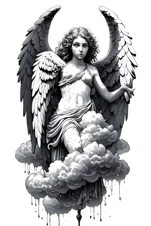 Melting Fluffy Light Clouds Wih Small Evil Angels