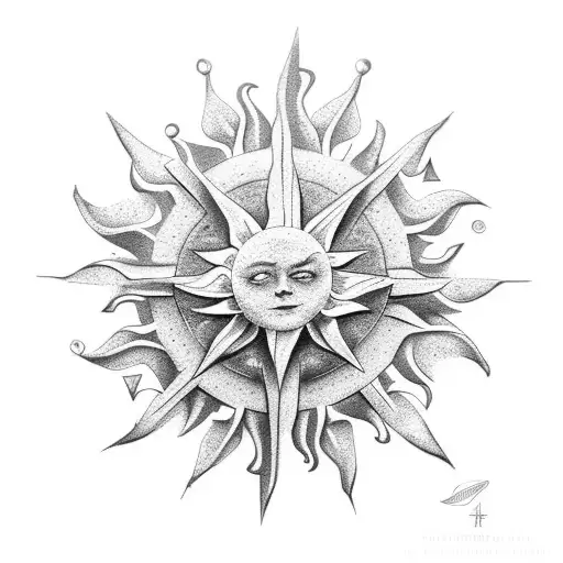 3D Sun Ball With Spikes