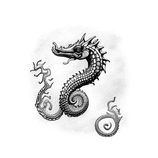 Sea Horse With Dragon Face