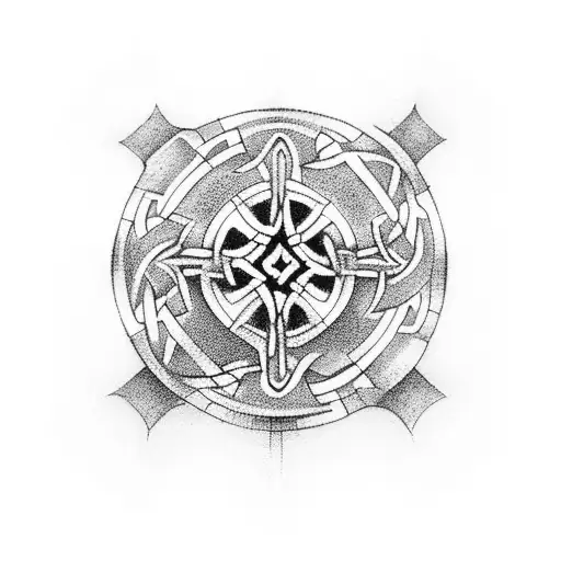 Celtic Cross Black Simple