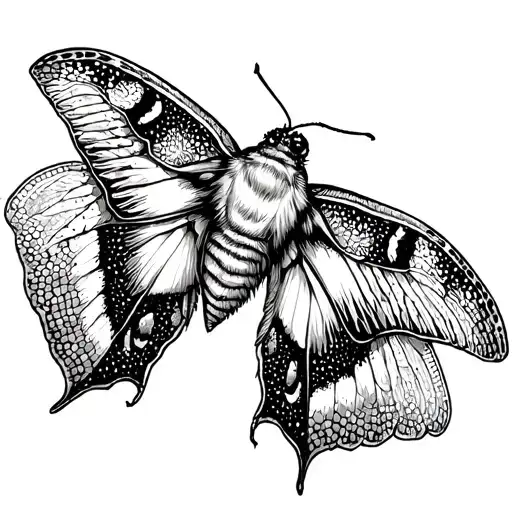 Moth With Celestial Wings