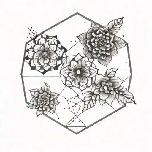 Round Floral Patterns Polygon