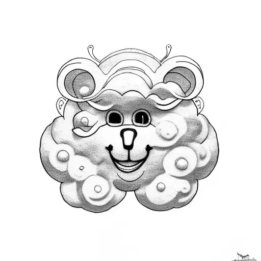 Fluffy Cloud With Roller Coaster Weaving In And Out