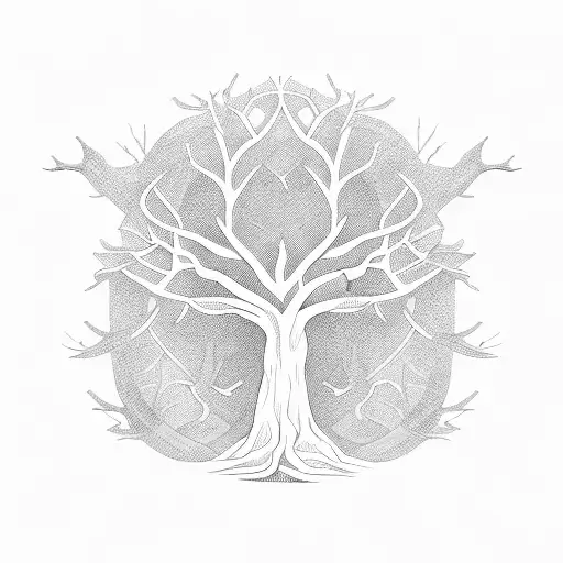 A Tree With Bracnches Shaped Like Cancer Ribbons