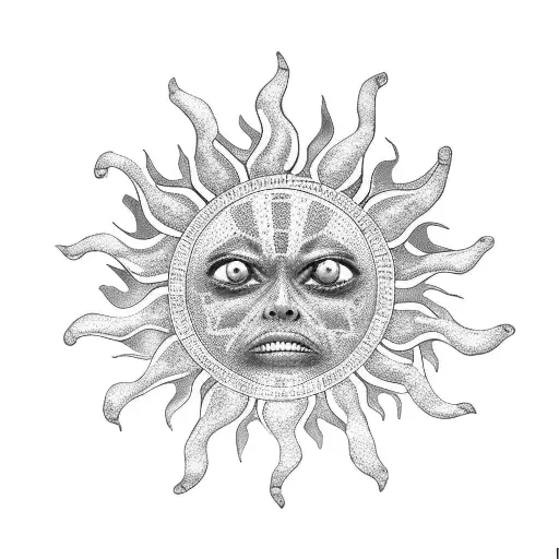 A Sun Made Up Of Bicycle Chain