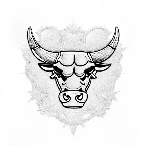 Chicago Bulls With A Basket Ball Memorial Tatto