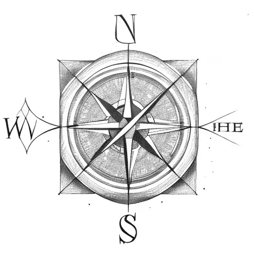 Simple Compass Design Without The Nesw Letter
