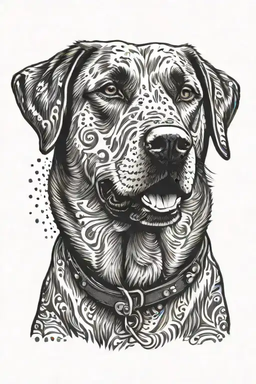 Happy Labrador Dog With Its Owner