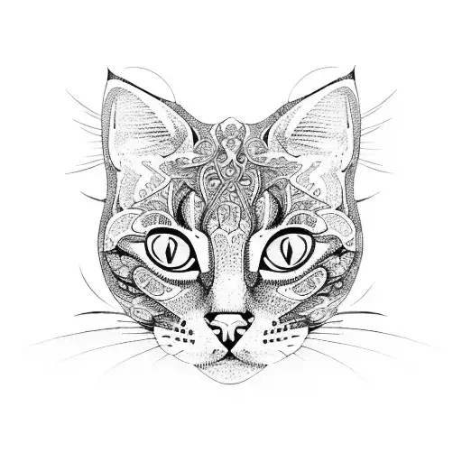 A Cat With Intricate Patterns Inspired By Nature